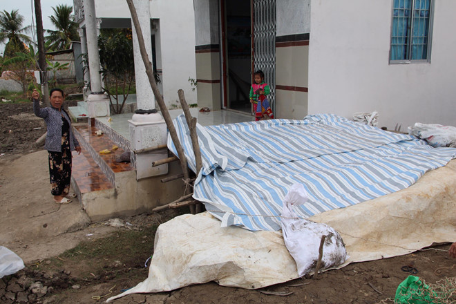 Người dân Cà Mau làm hầm trú bão Tembin ngay cạnh nhà