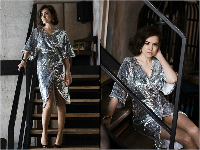 Phối đồ bắt mắt cùng xu hướng sequins