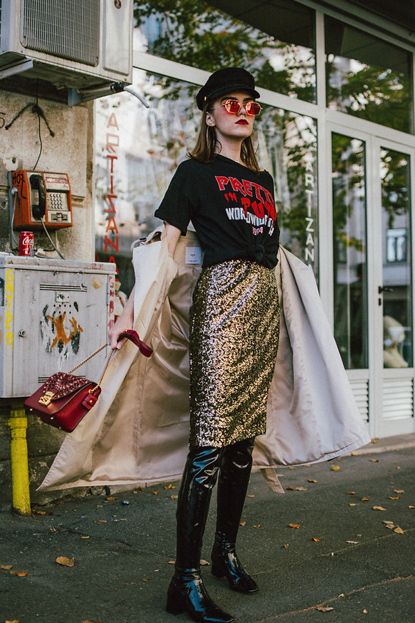 Phối đồ bắt mắt cùng xu hướng sequins