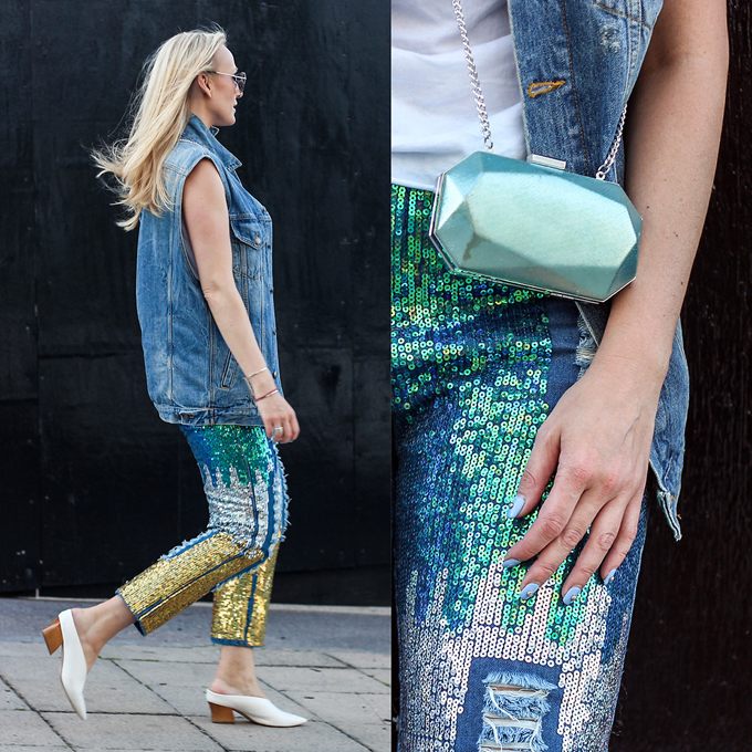 Phối đồ bắt mắt cùng xu hướng sequins