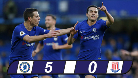 Vùi dập Stoke, Chelsea gửi chiến thư tới Arsenal Vùi dập Stoke, Chelsea gửi chiến thư tới Arsenal