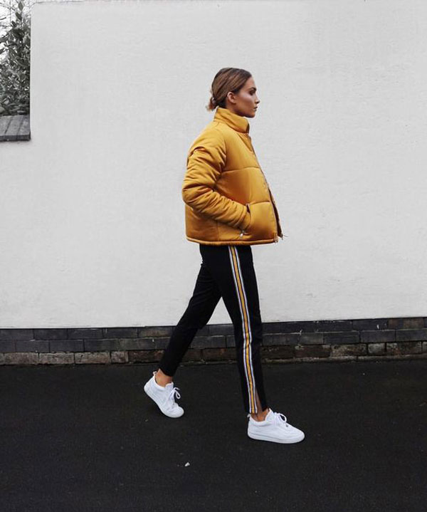 Gợi ý diện áo phao ngày mưa lạnh