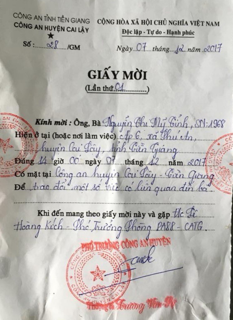 Công an mời Bà Tám BOT Cai Lậy làm việc vì được người lạ tặng 10 triệu?