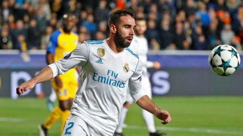 Carvajal bị treo giò 1 trận vì hành vi tẩy thẻ Carvajal bị treo giò 1 trận vì hành vi tẩy thẻ