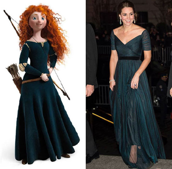 7 bộ cánh khiến công nương Kate y chang các nàng công chúa Disney