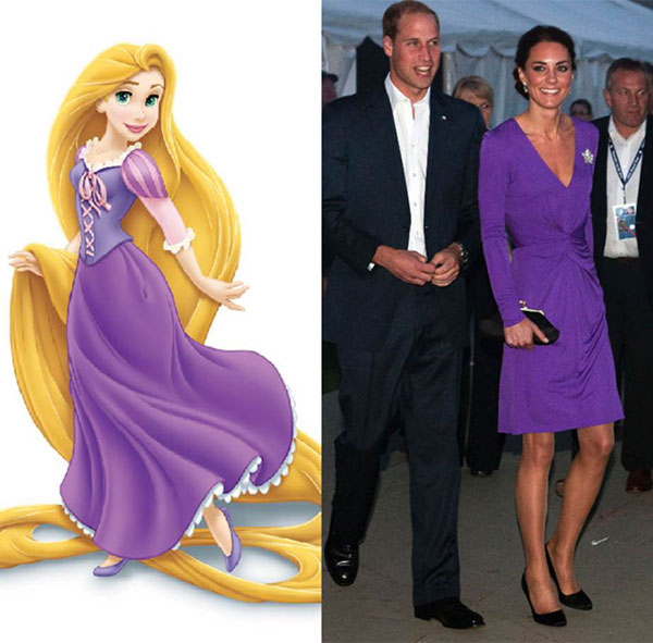 7 bộ cánh khiến công nương Kate y chang các nàng công chúa Disney
