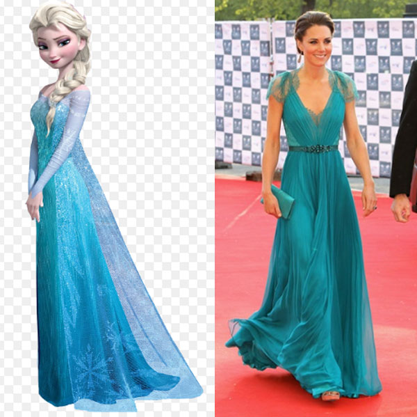 7 bộ cánh khiến công nương Kate y chang các nàng công chúa Disney