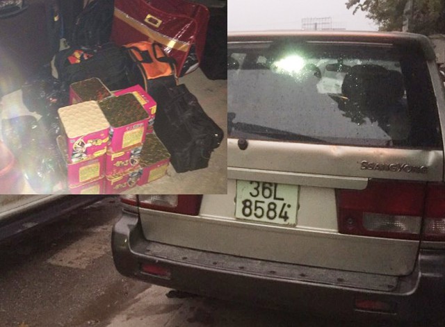 Quý bà ngụy trang gần 2 tạ pháo, vận chuyển bằng ô tô trong đêm