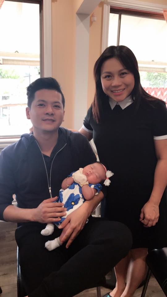 Diễn viên Hoàng Anh cùng vợ Việt kiều tổ chức tiệc đầy tháng cho con gái ở Mỹ