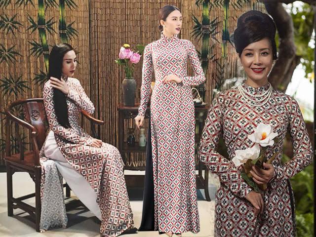 U50 nhưng NSƯT Chiều Xuân đẹp không kém cạnh Thuỷ Tiên khi đụng áo dài gạch bông