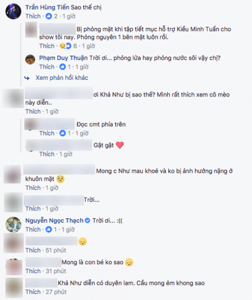 Sau 1 ngày im lặng, Khả Như lên tiếng trước sự cố bị bỏng nặng khi tập kịch