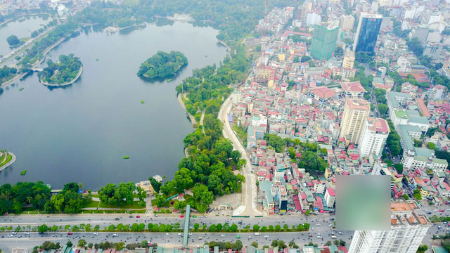 Hà Nội: Đường uốn lượn bên hồ Bảy Mẫu sắp hoàn thành