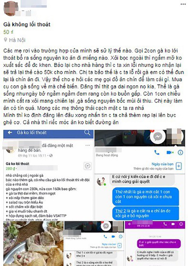 Bỏ gần triệu mua gà không lối thoát trên mạng, bà nội trợ rước về gà sống nhăn