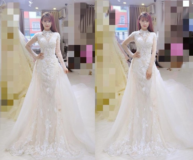 Hé lộ hình ảnh cô dâu Khởi My đi thử váy cưới đính 8.000 viên pha lê Hé lộ hình ảnh cô dâu Khởi My đi thử váy cưới đính 8.000 viên pha lê