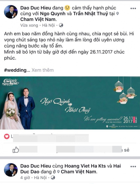 Lộ thiệp cưới của Nhật Thuỷ Idol và ông xã điển trai