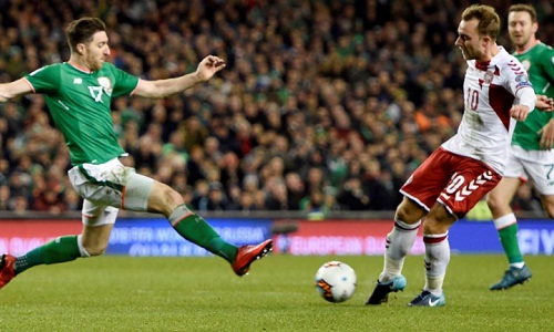 Ireland thua thảm Đan Mạch trên sân nhà, mất vé dự World Cup