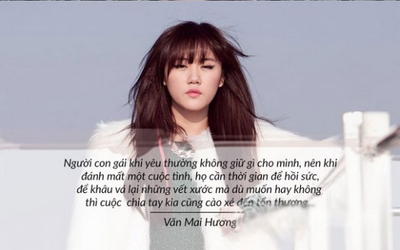 Những câu nói cực thấm của Văn Mai Hương sau khi chia tay tình yêu sâu đậm Những câu nói cực thấm của Văn Mai Hương sau khi chia tay tình yêu sâu đậm