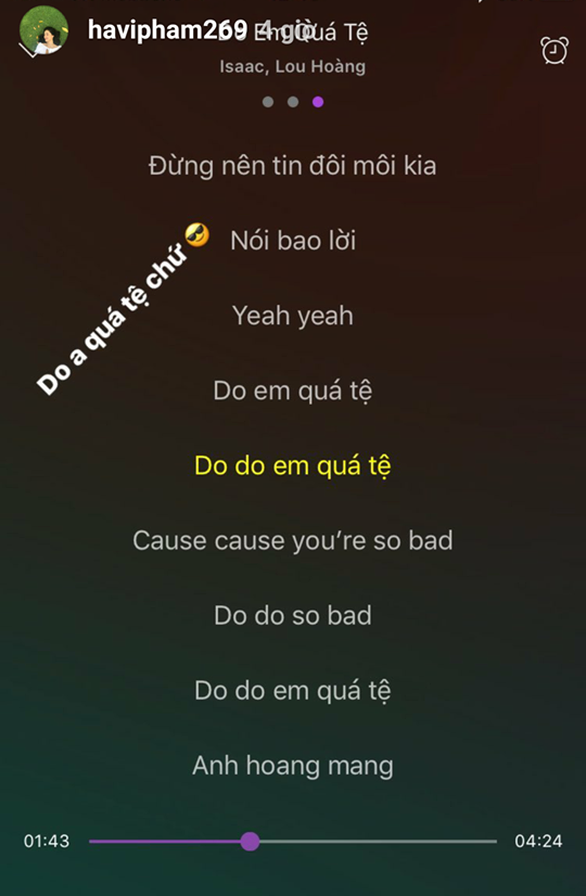 Phản ứng bất ngờ của Hạ Vi khiến cư dân mạng cho rằng cô đang trách móc tình cũ