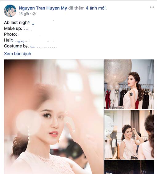 Á hậu Huyền My chọn tấm ảnh không có Á hậu Tú Anh để đăng facebook