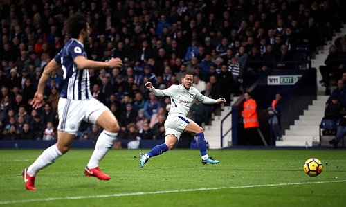 Chelsea thắng đậm West Brom, lên nhì bảng Ngoại hạng Anh