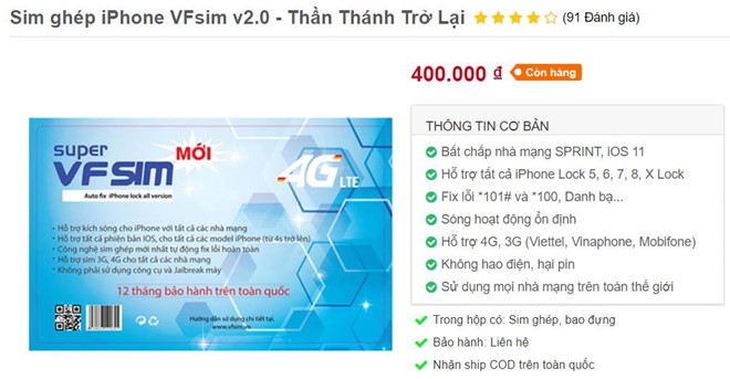 SIM ghép thần thánh phiên bản mới về VN