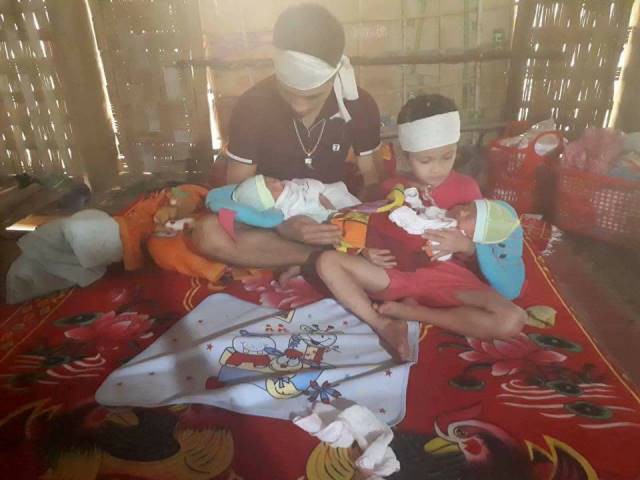 Thương cảnh cặp song sinh vừa chào đời đã phải chịu tang mẹ