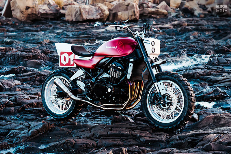 Kawasaki Z900RS Stone Tracker phong cách chúa tể bóng đêm