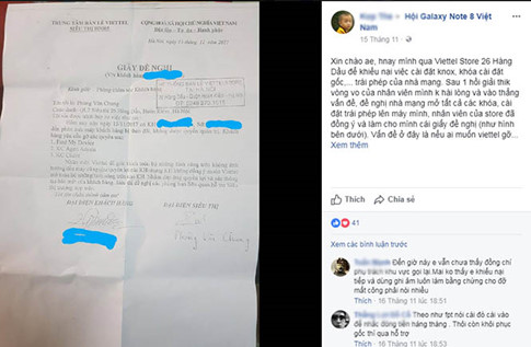 Người dùng Galaxy Note 8 lo ngại bị Viettel Store âm thầm thu thập dữ liệu