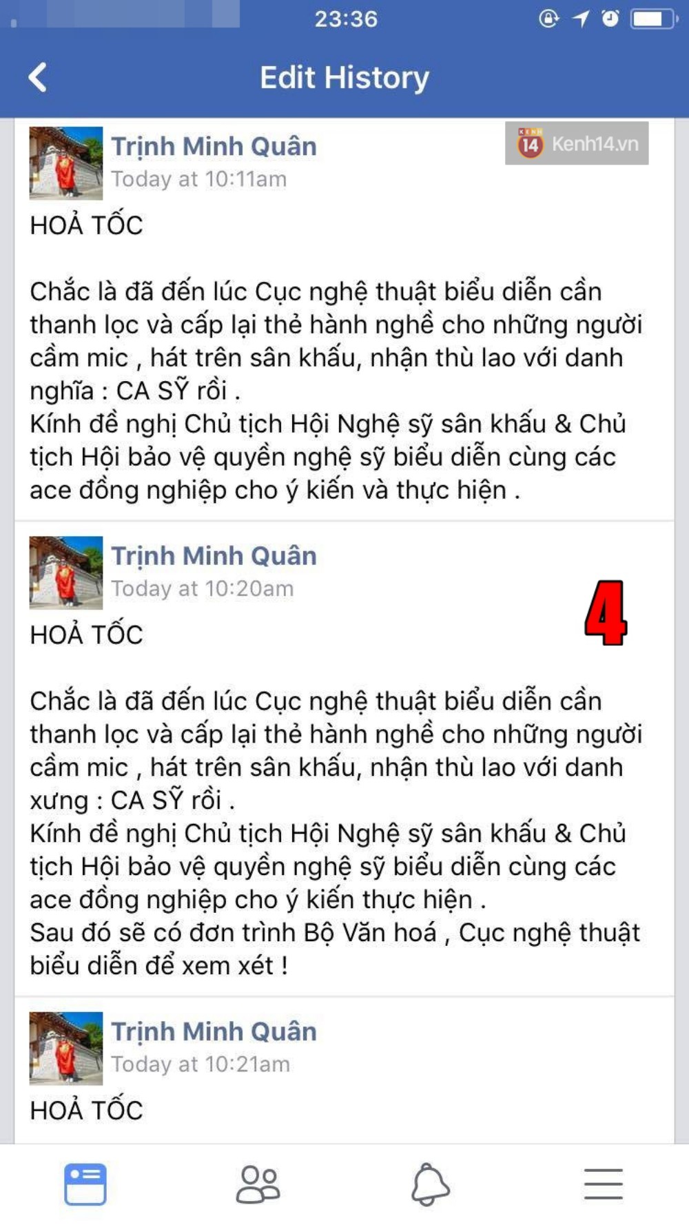 Người ta uốn lưỡi 7 lần trước khi nói, còn Minh Quân sửa hẳn MƯỜI TÁM lần khi đăng status dài 3 dòng đá xéo Chi Pu Người ta uốn lưỡi 7 lần trước khi nói, còn Minh Quân sửa hẳn MƯỜI TÁM lần khi đăng status dài 3 dòng đá xéo Chi Pu