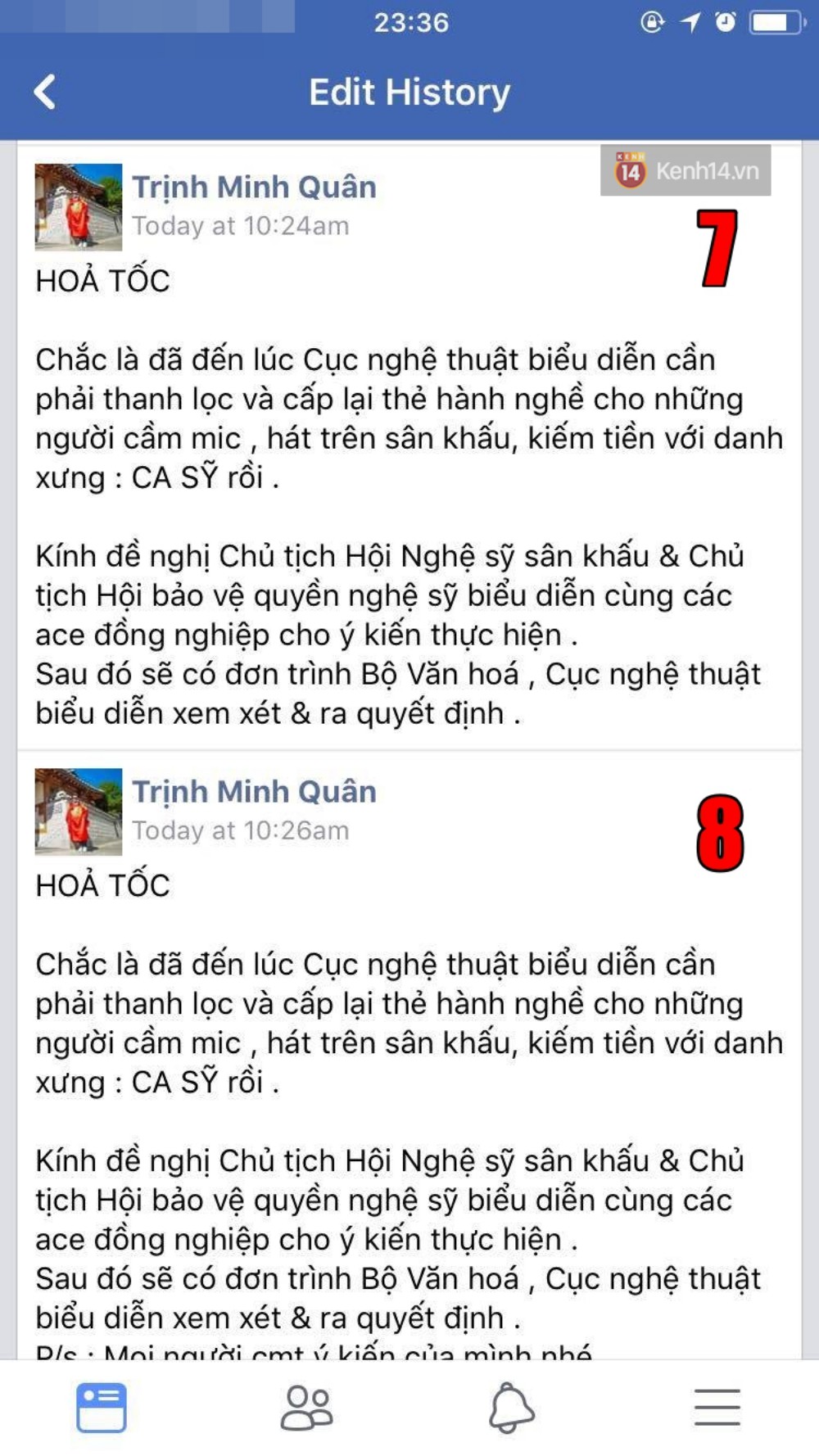 Người ta uốn lưỡi 7 lần trước khi nói, còn Minh Quân sửa hẳn MƯỜI TÁM lần khi đăng status dài 3 dòng đá xéo Chi Pu Người ta uốn lưỡi 7 lần trước khi nói, còn Minh Quân sửa hẳn MƯỜI TÁM lần khi đăng status dài 3 dòng đá xéo Chi Pu