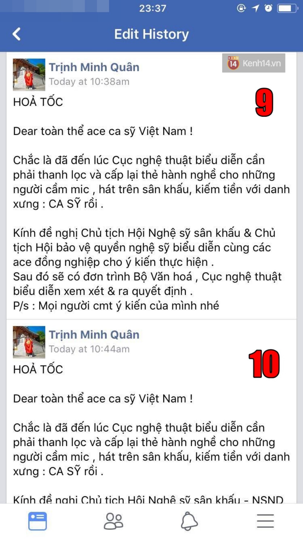Người ta uốn lưỡi 7 lần trước khi nói, còn Minh Quân sửa hẳn MƯỜI TÁM lần khi đăng status dài 3 dòng đá xéo Chi Pu Người ta uốn lưỡi 7 lần trước khi nói, còn Minh Quân sửa hẳn MƯỜI TÁM lần khi đăng status dài 3 dòng đá xéo Chi Pu