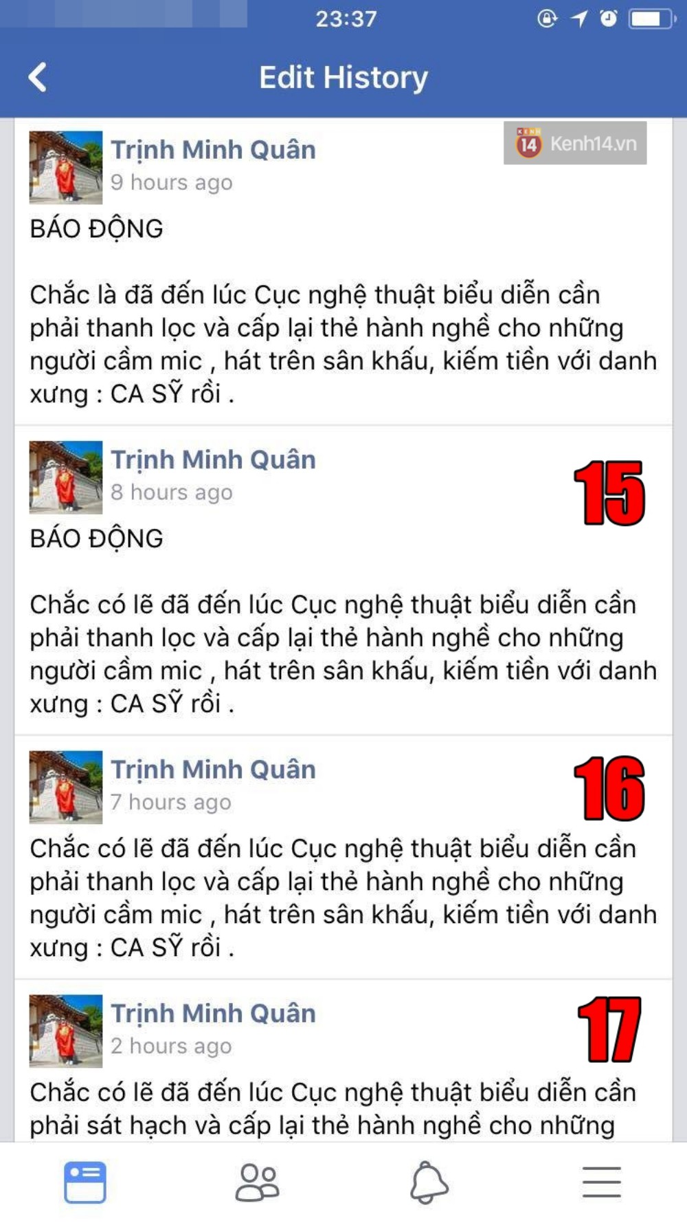 Người ta uốn lưỡi 7 lần trước khi nói, còn Minh Quân sửa hẳn MƯỜI TÁM lần khi đăng status dài 3 dòng đá xéo Chi Pu Người ta uốn lưỡi 7 lần trước khi nói, còn Minh Quân sửa hẳn MƯỜI TÁM lần khi đăng status dài 3 dòng đá xéo Chi Pu
