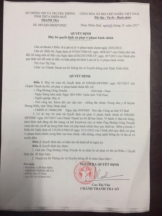 Bác sĩ Hoàng Công Truyện: Tôi không lấy làm hả hê khi có cái kết đó