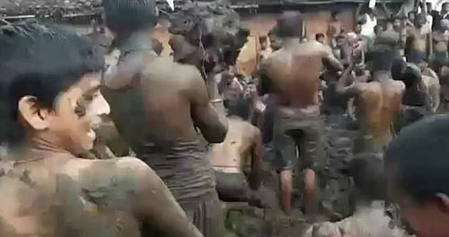 Nơi người dân vui mừng khi được ném phân bò vào người