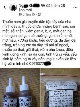Cẩn trọng các toa thuốc gia truyền trên mạng xã hội Cẩn trọng các toa thuốc gia truyền trên mạng xã hội