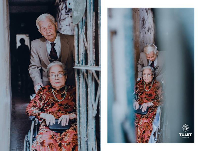 Bộ ảnh tình yêu hơn 70 năm của cặp vợ chồng già Hà Nội