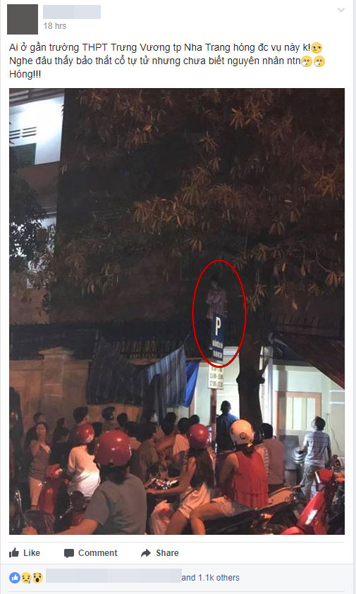 Thực hư sự việc cô gái mặc váy treo cổ tự tử tại trường học ở Nha Trang giữa đêm