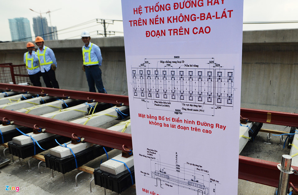 Cận cảnh đường ray tuyến metro đầu tiên ở Sài Gòn