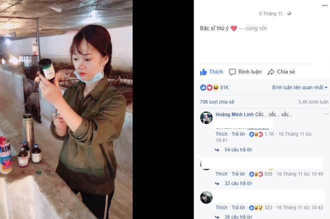 Cô gái chăn heo bị trêu chọc sau bức ảnh xinh đẹp tại trang trại