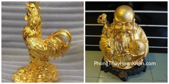 Hai tượng vàng nhặt được có phải là vàng thật?