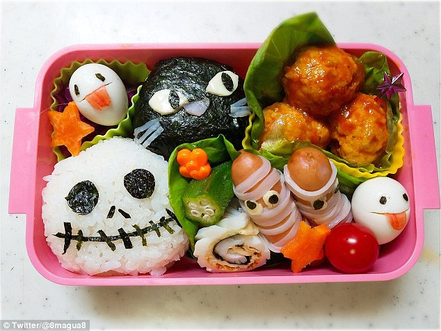 Những hộp cơm bento cho trẻ theo chủ đề Halloween vô cùng đáng yêu