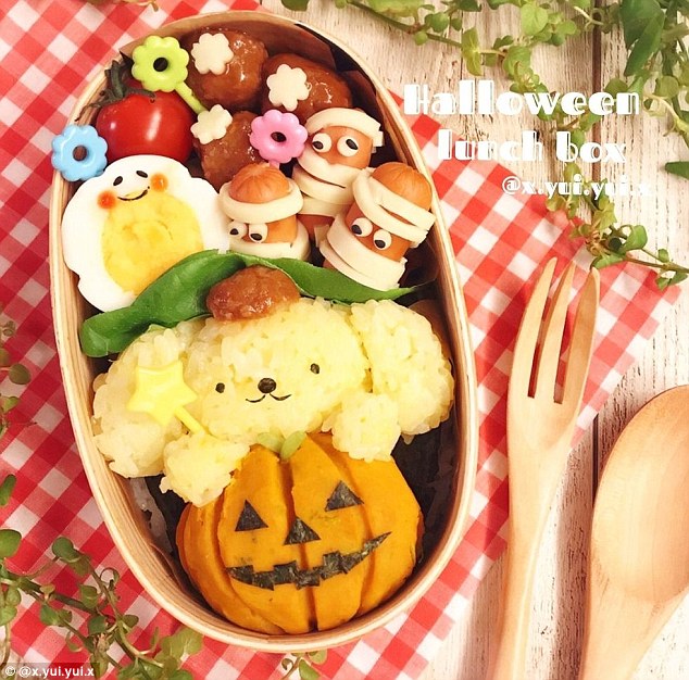 Những hộp cơm bento cho trẻ theo chủ đề Halloween vô cùng đáng yêu