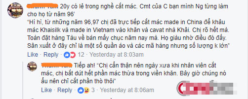 Thêm người tiêu dùng tố khăn lụa Khaisilk gắn mác Made in Vietnam, vì sao doanh nhân Hoàng Khải vẫn im lặng? Thêm người tiêu dùng tố khăn lụa Khaisilk gắn mác Made in Vietnam, vì sao doanh nhân Hoàng Khải vẫn im lặng?