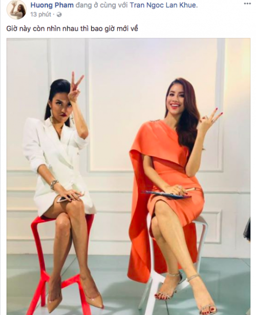 Sau thời gian im ắng, Phạm Hương bất ngờ post hình tình tứ cùng Lan Khuê với dòng chú thích đầy ẩn ý