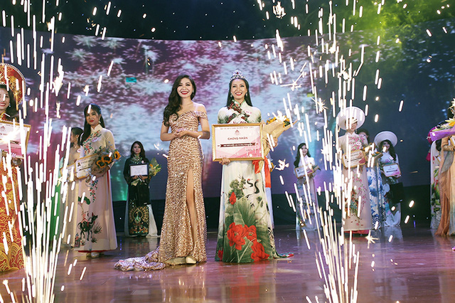 Nữ sinh Hà Tĩnh đăng quang Hoa khôi Imiss Thăng Long 2017