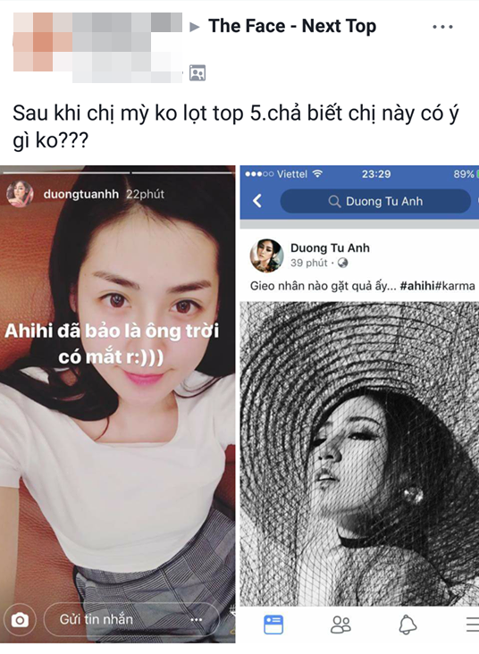 Đăng status lạ, cư dân mạng đặt nghi vấn Tú Anh đang hả hê trước thất bại của Huyền My Đăng status lạ, cư dân mạng đặt nghi vấn Tú Anh đang hả hê trước thất bại của Huyền My