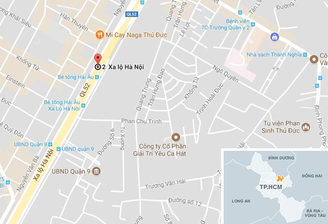 Tài xế bung cửa thoát khỏi xe đầu kéo cháy ngùn ngụt trên xa lộ Hà Nội