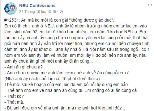 Cô gái bị nhận xét vô giáo dục khi đến nhà bạn trai ăn cơm không mời