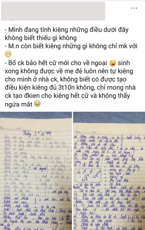 Cười đau ruột với biên bản 1001 điều kiêng khi ở cữ, điều số 1: 100 ngày tuyệt đối không tắm gội, đánh răng