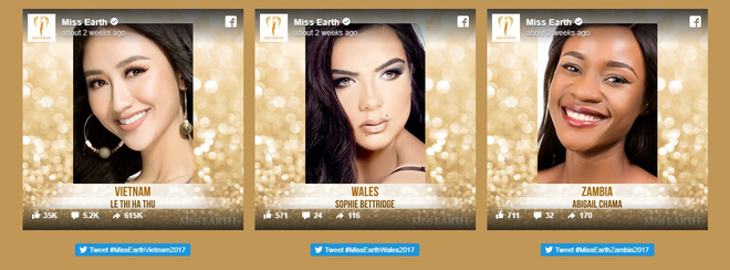 Hoa hậu Trái đất 2017: Hà Thu dẫn đầu bình chọn Gương mặt ăn ảnh
